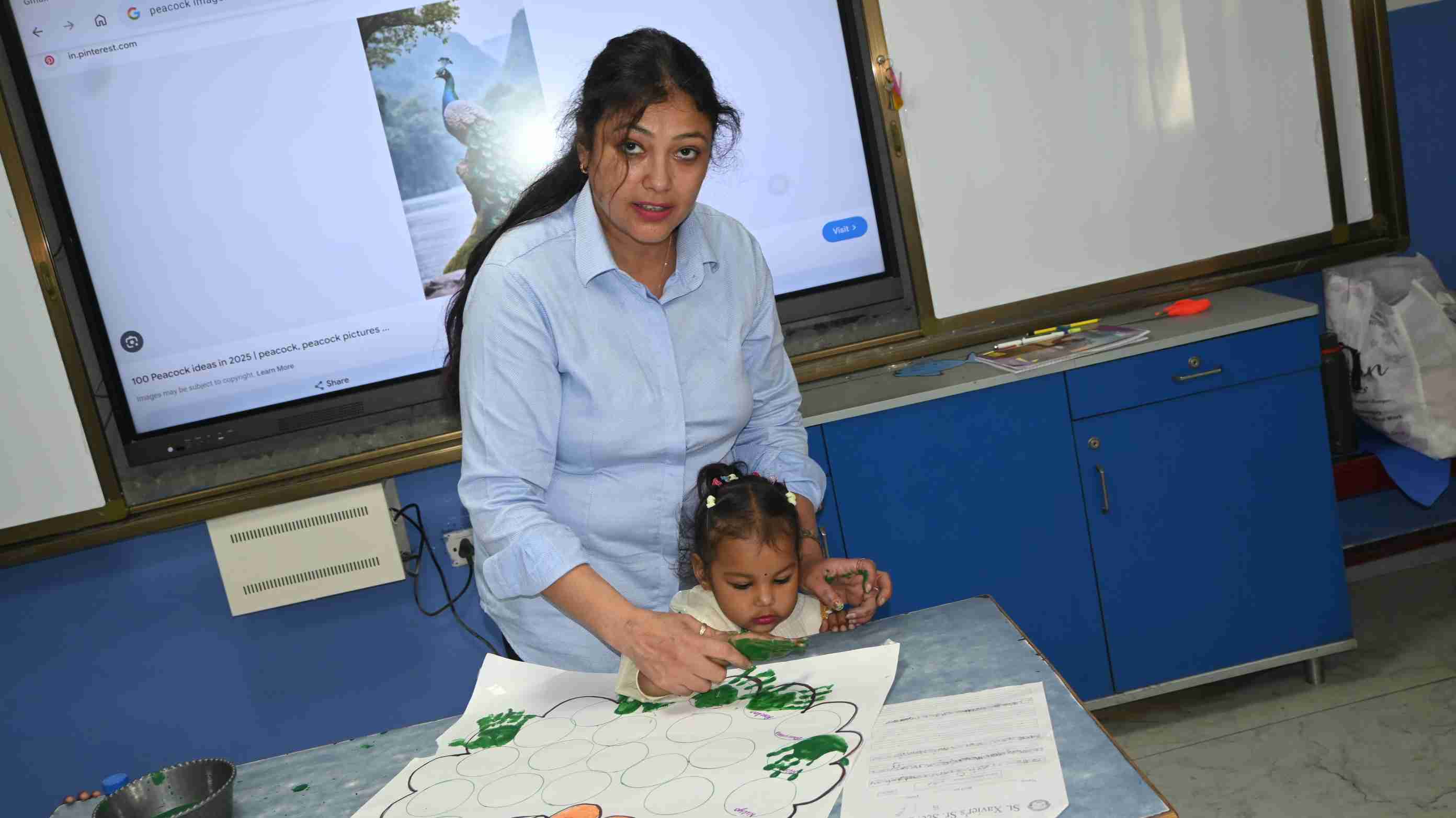 MY FIRST ACTIVITY IN SCHOOL HAND PRINT OF CLASS-NURSERY-3