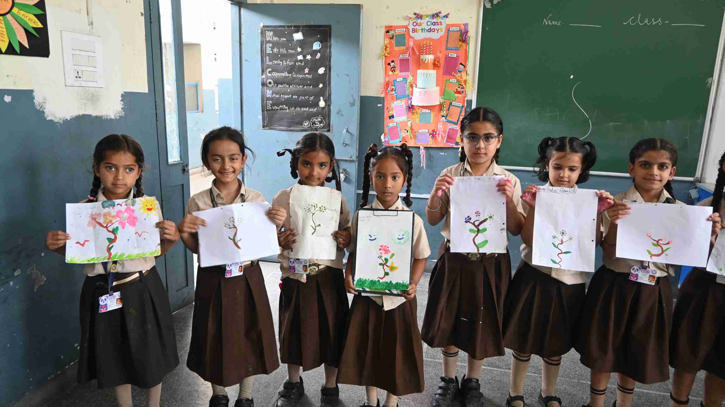 FLOWER MAKING WATER COLOR & SHOW & TELL TOPIC-FRUITS WEDNESDAY ACTIVITY FOR CLASS 1ST & 2ND-9
