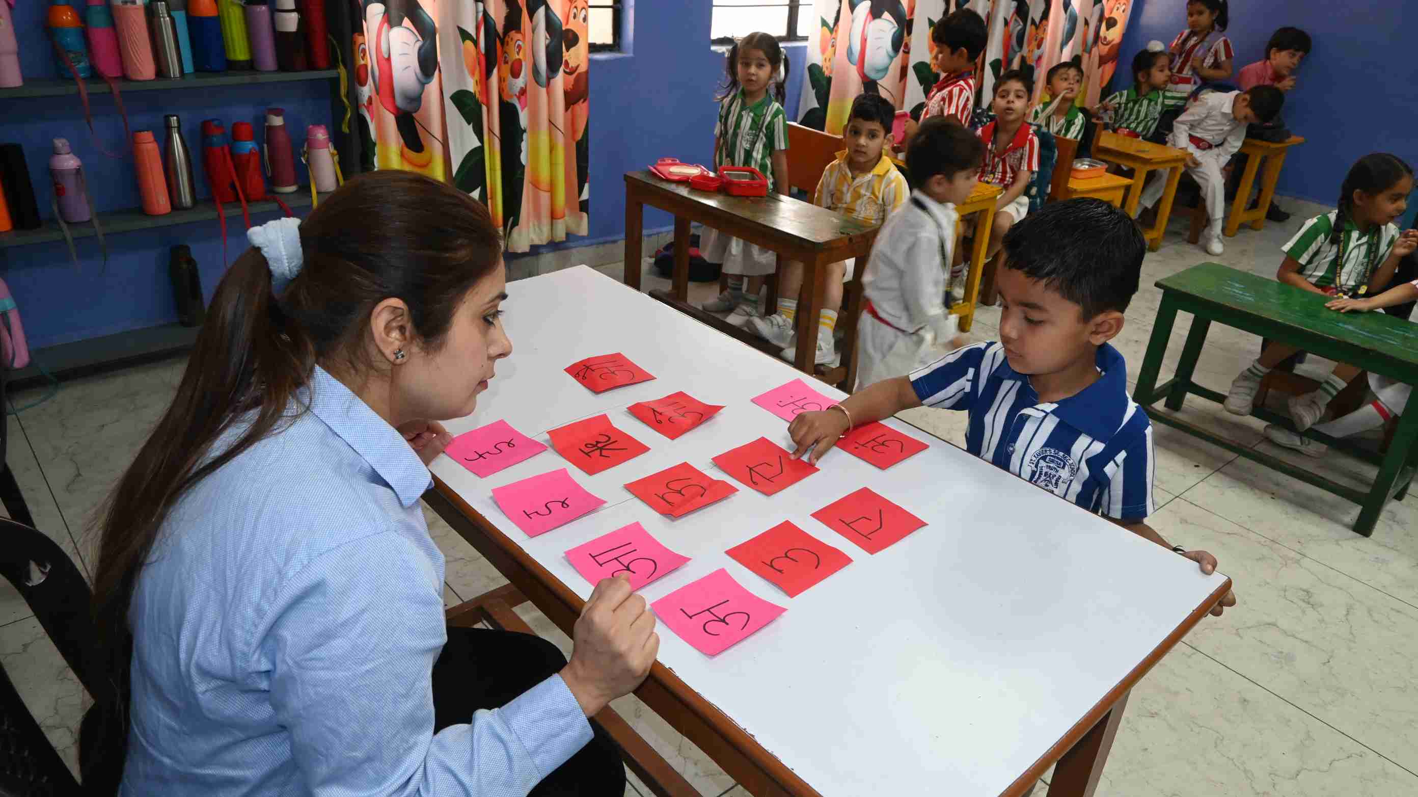 PAPER FOLDING & IDENTIFICATION SWAR & TARGET THE BOTTLES ACTIVITY FOR CLASS-UKG-7