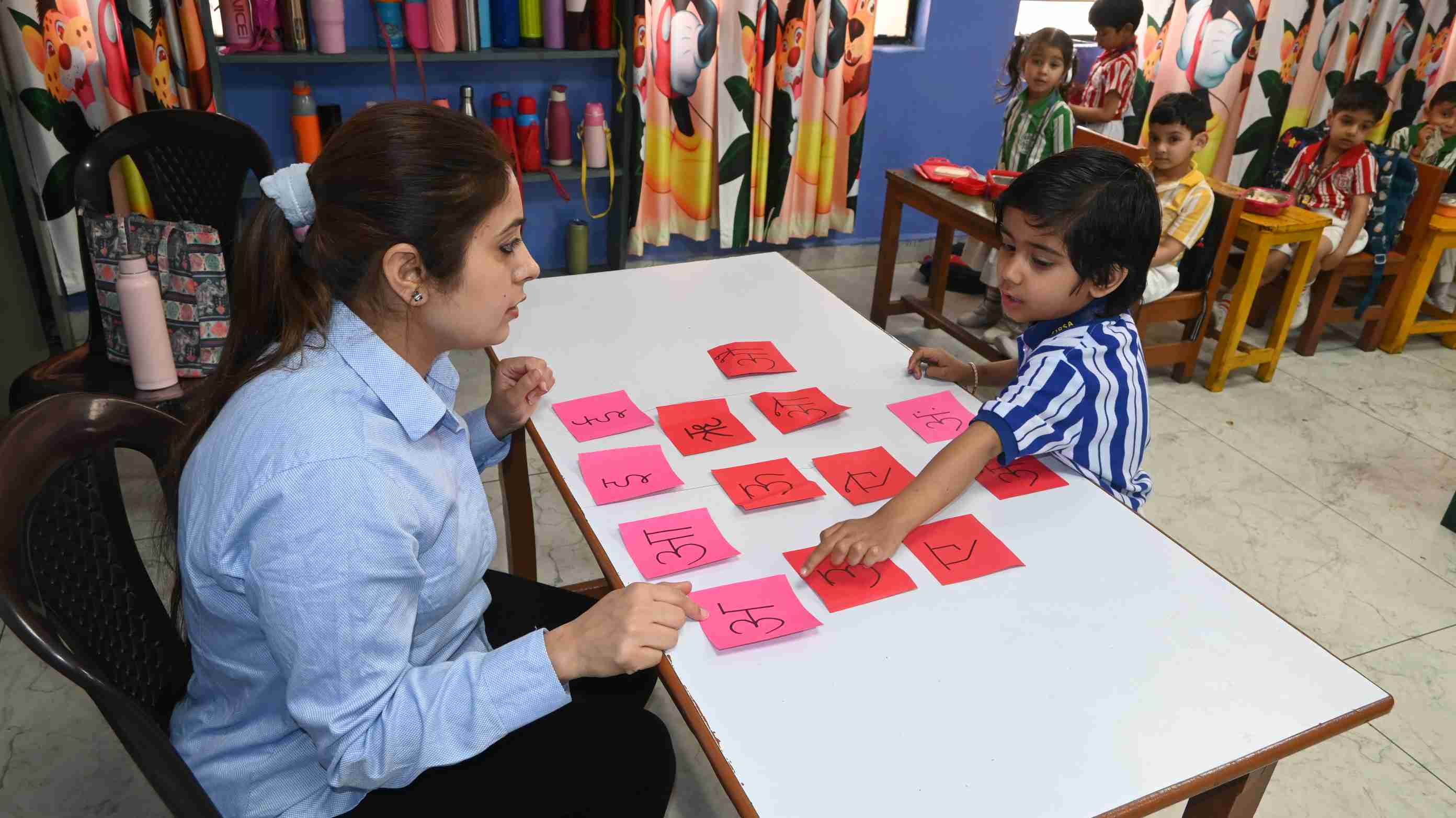 PAPER FOLDING & IDENTIFICATION SWAR & TARGET THE BOTTLES ACTIVITY FOR CLASS-UKG-6
