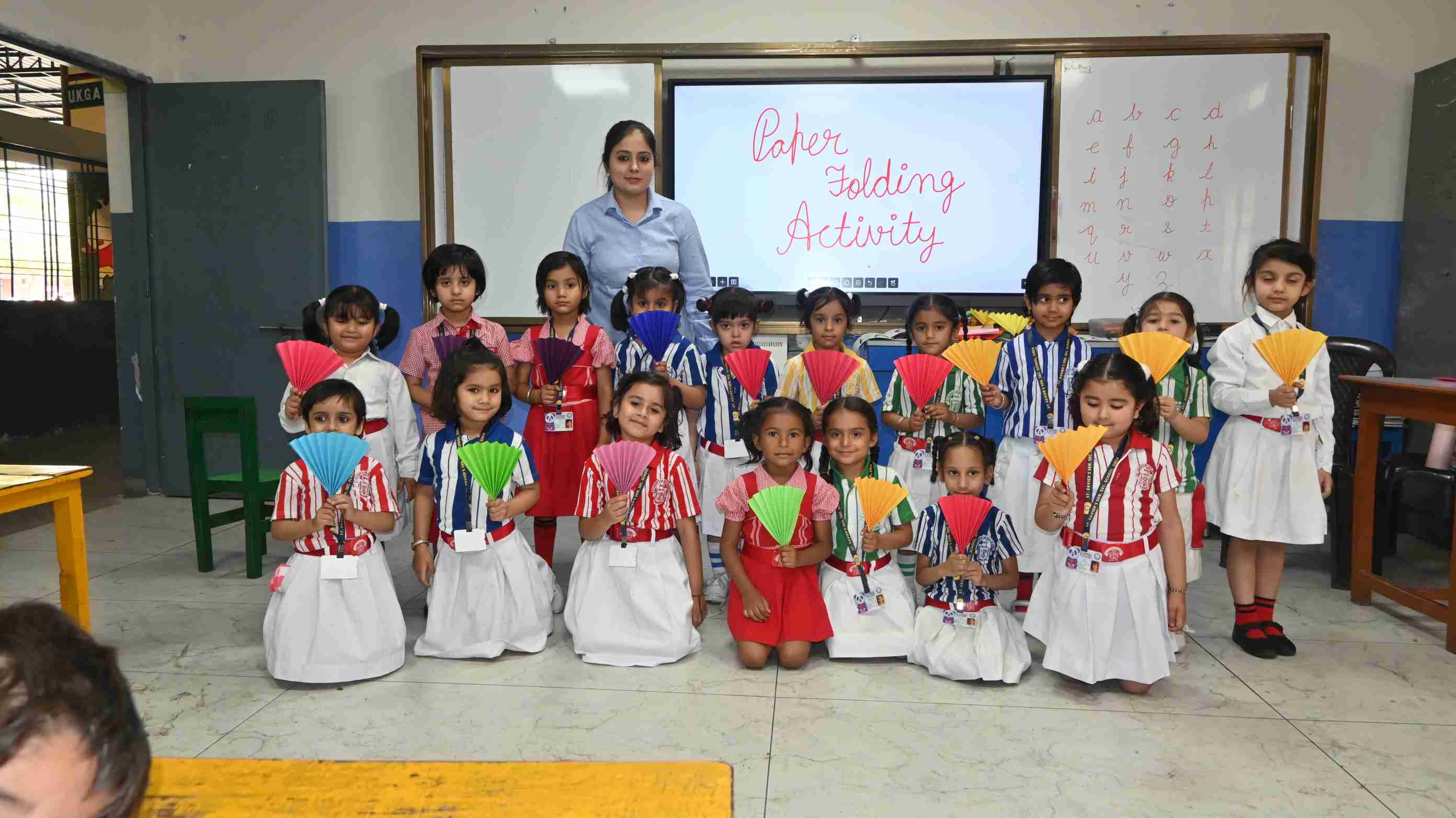 PAPER FOLDING & IDENTIFICATION SWAR & TARGET THE BOTTLES ACTIVITY FOR CLASS-UKG-5