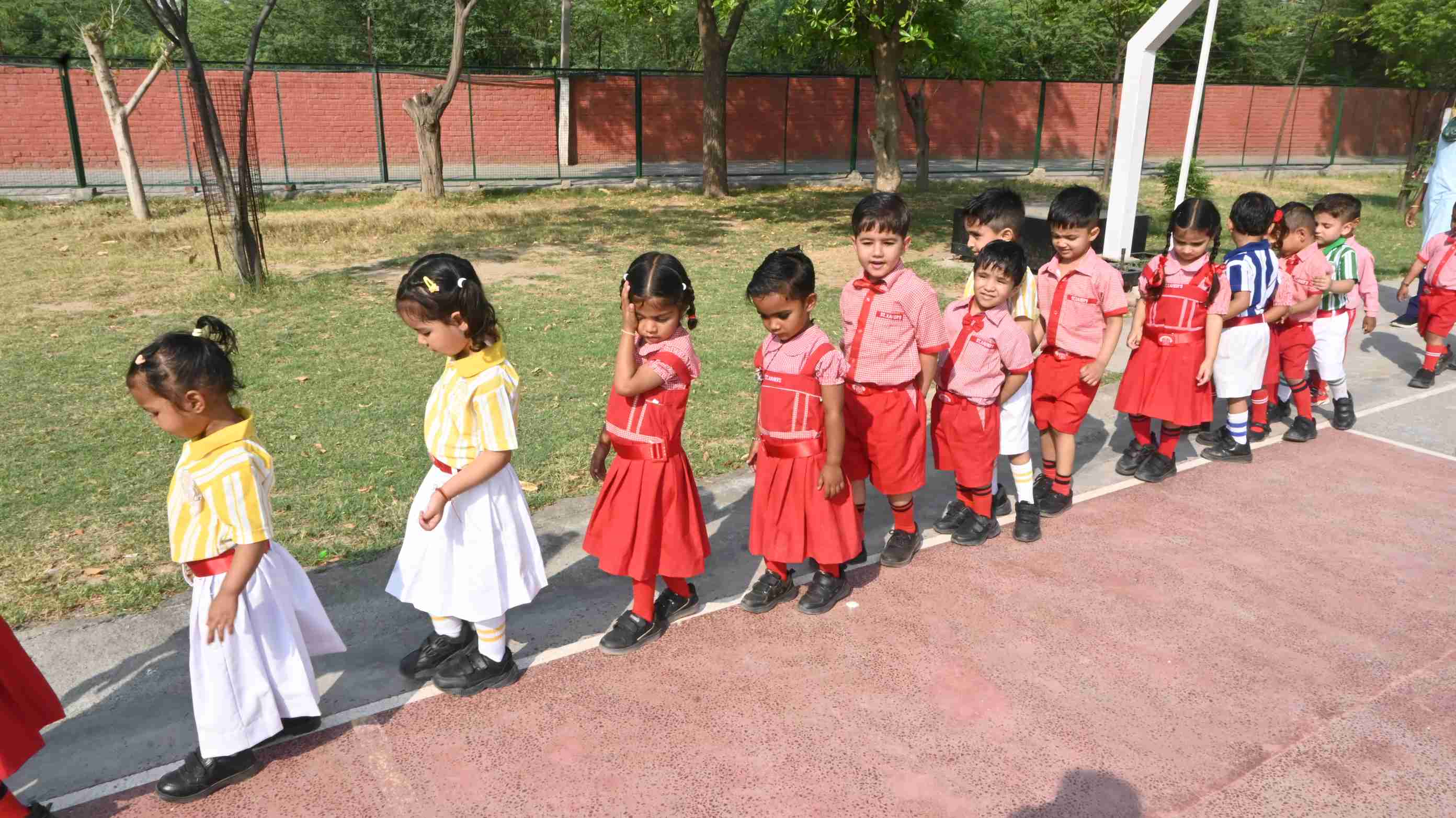PASSING THE BALL & CRAFT ACTIVITY MAKING HUT WITH SHAPES FOR CLASS-NURSERY-1